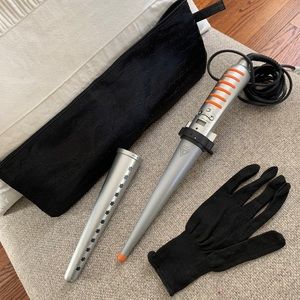 Cone-barrel wrap curling iron! Used once!
